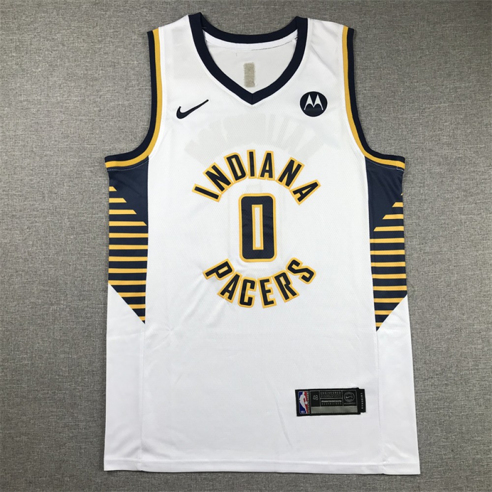 Camiseta Tyrese Haliburton #0 Indiana Pacers Blanco Camiseta Tyrese Haliburton #0 Indiana Pacers Blanco