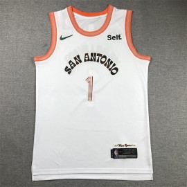 Camiseta Victor Wembanyama #1 San Antonio Spurs 2024 City Edition Blanco