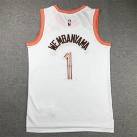 Camiseta Victor Wembanyama #1 San Antonio Spurs 2024 City Edition Blanco Camiseta Victor Wembanyama #1 San Antonio Spurs 2024 City Edition Blanco