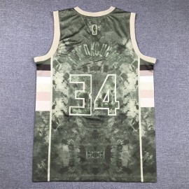 Camiseta Wesley Matthews #23 Milwaukee Bucks Edición Seleccionada Verde Militar Camiseta Wesley Matthews #23 Milwaukee Bucks Edición Seleccionada Verde Militar