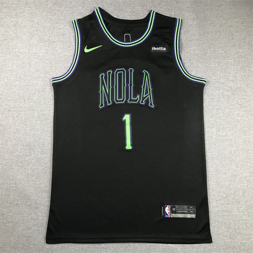 Camiseta Zion Williamson #1 New Orleans Pelicans 2024 City Edition Negro Camiseta Zion Williamson #1 New Orleans Pelicans 2024 City Edition Negro