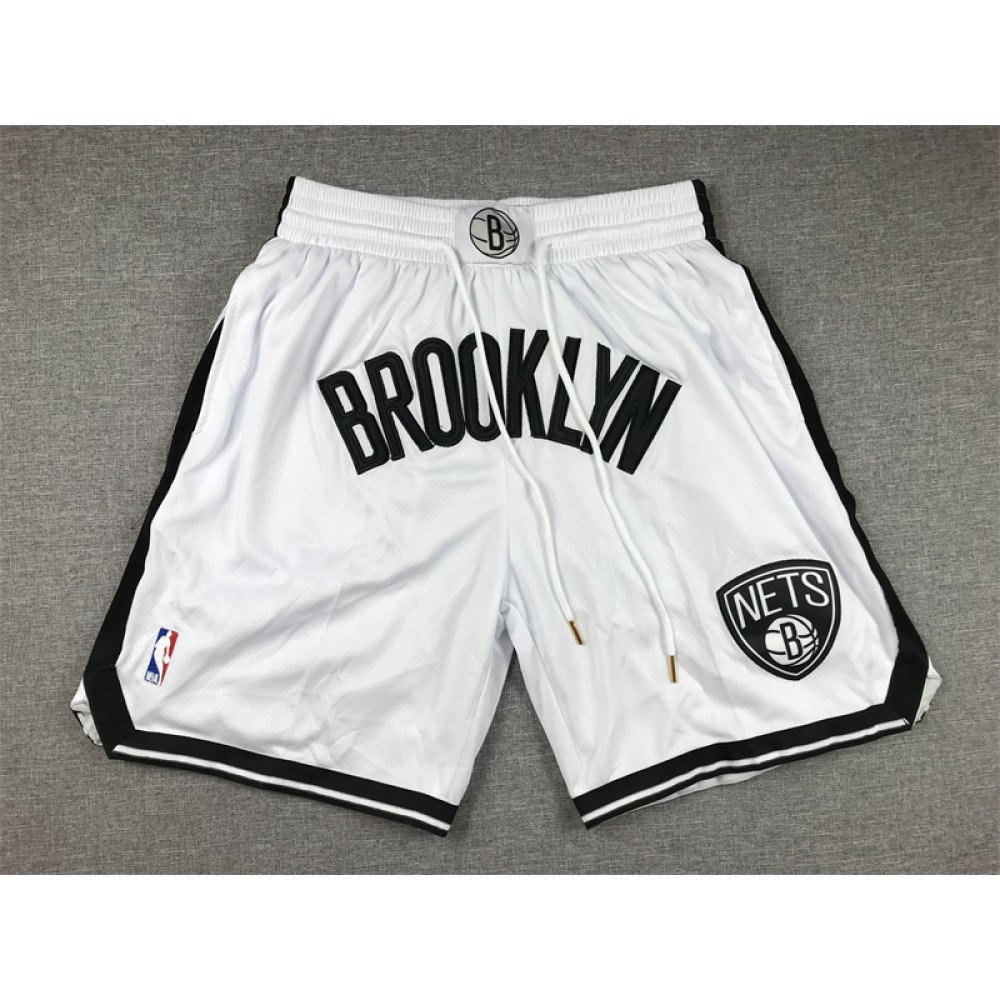 Pantalon Corto De Bolsillo Brooklyn Nets Blanco Pantalon Corto De Bolsillo Brooklyn Nets Blanco