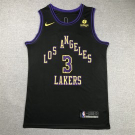 Camiseta Anthony Davis #3 Los Angeles Lakers 2024 Negro City Edition