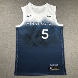 Camiseta Anthony Edwards #5 Minnesota Timberwolves 2024 City Edition Azul