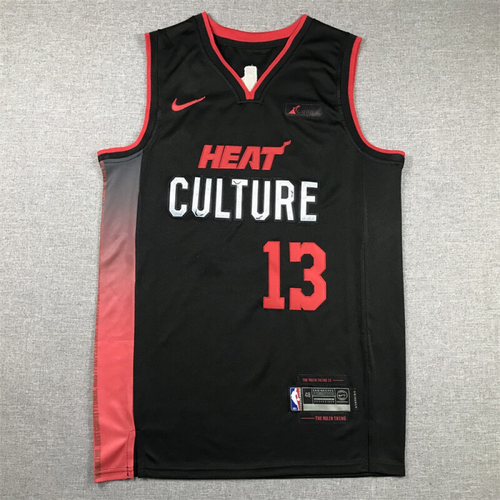 Camiseta Bam Adebayo #13 Miami Heat 2024 Negro City Edition Camiseta Bam Adebayo #13 Miami Heat 2024 Negro City Edition