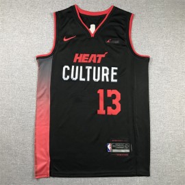 Camiseta Bam Adebayo #13 Miami Heat 2024 Negro City Edition