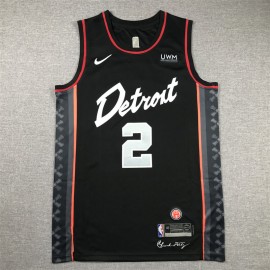 Camiseta Cade Cunningham #2 Detroit Pistons 2024 City Edition Negro