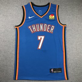 Camiseta Chet Holmgren #7 Oklahoma City Thunder 2024 Azul