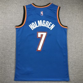 Camiseta Chet Holmgren #7 Oklahoma City Thunder 2024 Azul Camiseta Chet Holmgren #7 Oklahoma City Thunder 2024 Azul