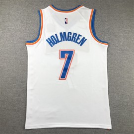 Camiseta Chet Holmgren #7 Oklahoma City Thunder 2024 Blanco Camiseta Chet Holmgren #7 Oklahoma City Thunder 2024 Blanco