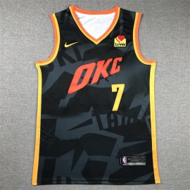 Camiseta Chet Holmgren #7 Oklahoma City Thunder 2024 Negro City Edition