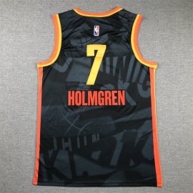 Camiseta Chet Holmgren #7 Oklahoma City Thunder 2024 Negro City Edition Camiseta Chet Holmgren #7 Oklahoma City Thunder 2024 Negro City Edition