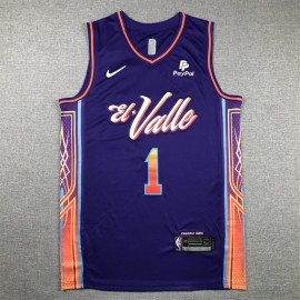 Camiseta Devin Booker #1 Phoenix Suns 2024 City Edition Púrpura