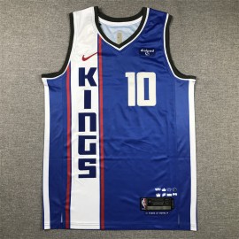 Camiseta Domantas Sabonis #10 Sacramento Kings 2024 City Edition Azul