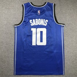 Camiseta Domantas Sabonis #10 Sacramento Kings 2024 City Edition Azul Camiseta Domantas Sabonis #10 Sacramento Kings 2024 City Edition Azul