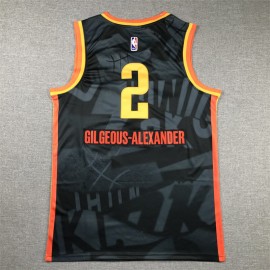 Camiseta Shai Gilgeous-Alexander #2 Oklahoma City Thunder 2024 City Edition Negro