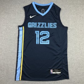 Camiseta Ja Morant #12 Memphis Grizzlies 2024 Azul Oscuro