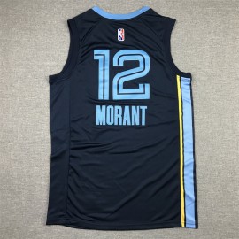Camiseta Ja Morant #12 Memphis Grizzlies 2024 Azul Oscuro Camiseta Ja Morant #12 Memphis Grizzlies 2024 Azul Oscuro