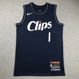 Camiseta James Harden #1 Los Angeles Clippers 2024 Azul Oscuro City Edition