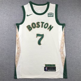 Camiseta Jaylen Brown #7 Boston Celtics 2024 Blanco City Edition
