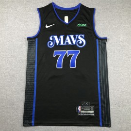 Camiseta Luka Dončić #77 Dallas Mavericks 2024 City Edition Negro