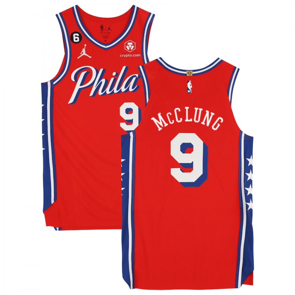 Camiseta Mac McCLUNG #9 Philadelphia 76ers 2023 Rojo Statement Edition Camiseta Mac McCLUNG #9 Philadelphia 76ers 2023 Rojo Statement Edition