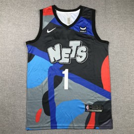 Camiseta Mikal Bridges #1 Brooklyn Nets 2024 City Edition Gris