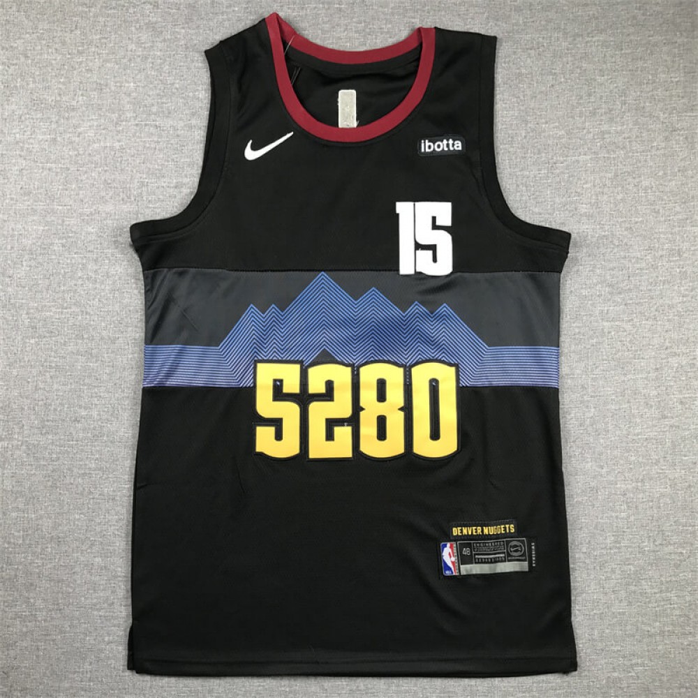 Camiseta Nikola Jokić #15 Denver Nuggets 2024 City Edition Negro Camiseta Nikola Jokić #15 Denver Nuggets 2024 City Edition Negro