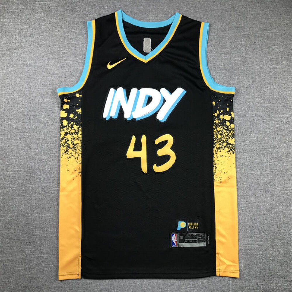Camiseta Pascal Siakam #43 Indiana Pacers 2024 City Edition Negro Camiseta Pascal Siakam #43 Indiana Pacers 2024 City Edition Negro
