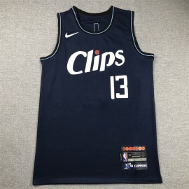 Camiseta Paul George #13 Los Angeles Clippers 2024 Azul Oscuro City Edition