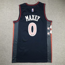 Camiseta Tyrese Maxey #0 Philadelphia 76ers 2024 Azul Oscuro City Edition Camiseta Tyrese Maxey #0 Philadelphia 76ers 2024 Azul Oscuro City Edition