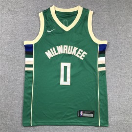 Camiseta Damian Lillard #0 Milwaukee Bucks Verde Niño Camiseta Damian Lillard #0 Milwaukee Bucks Verde Niño