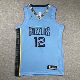 Camiseta Ja Morant #12 Memphis Grizzlies 2023 Azul Claro Niño Camiseta Ja Morant #12 Memphis Grizzlies 2023 Azul Claro Niño