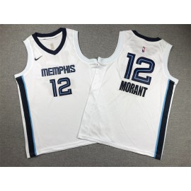 Camiseta Ja Morant #12 Memphis Grizzlies 2023 Blanco Niño