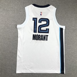 Camiseta Ja Morant #12 Memphis Grizzlies 2023 Blanco Niño Camiseta Ja Morant #12 Memphis Grizzlies 2023 Blanco Niño
