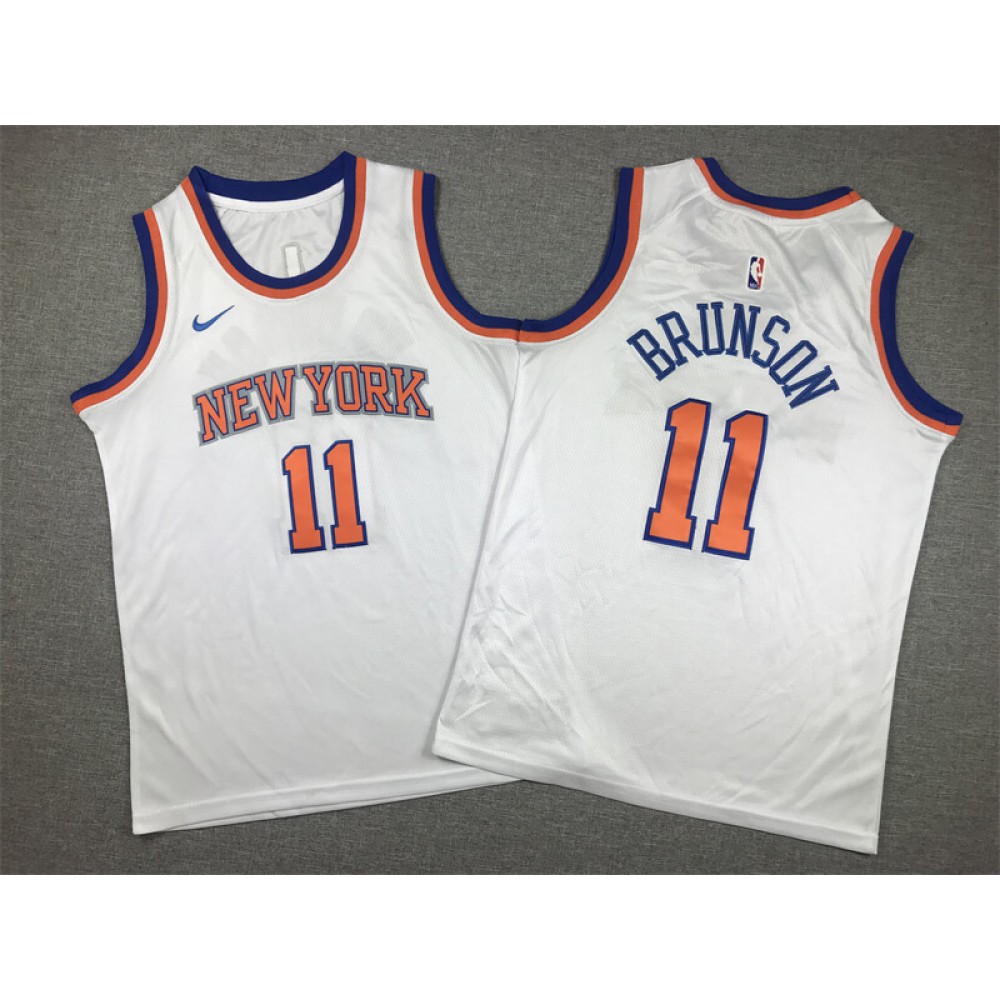 Camiseta Jalen Brunson #11 New York Knicks Blanco Niño Camiseta Jalen Brunson #11 New York Knicks Blanco Niño