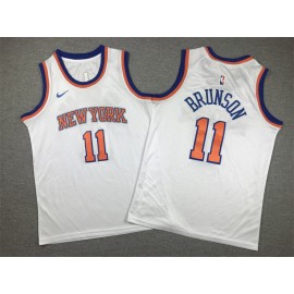 Camiseta Jalen Brunson #11 New York Knicks Blanco Niño