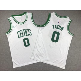Camiseta Jayson Tatum #0 Boston Celtics Edición 75 Aniversario Blanco Niño