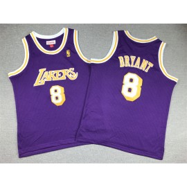 Camiseta Kobe Bryant #8 Los Angeles Lakers Púrpura Niño