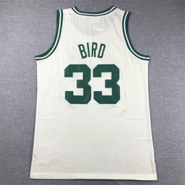 Camiseta Larry Bird #33 Boston Celtics Blanco Crema Camiseta Larry Bird #33 Boston Celtics Blanco Crema