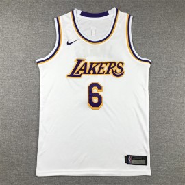 Camiseta LeBron James #6 Los Angeles Lakers Clásico Edición Blanco Niño Camiseta LeBron James #6 Los Angeles Lakers Clásico Edición Blanco Niño