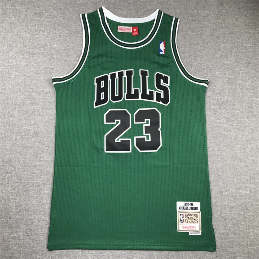 Camiseta Michael Jordan #23 Chicago Bulls 1997/98 Verde Hardwood Classics Camiseta Michael Jordan #23 Chicago Bulls 1997/98 Verde Hardwood Classics