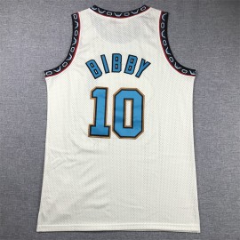 Camiseta Mike Bibby #10 Memphis Grizzlies Blanco Crema Camiseta Mike Bibby #10 Memphis Grizzlies Blanco Crema