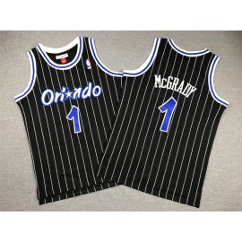Camiseta Tracy McGrady #1 Toronto Raptors Rayas Blanco/Negro Niño