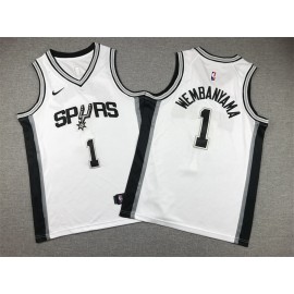 Camiseta Victor Wembanyama #1 San Antonio Spurs 22/23 Blanco Niño