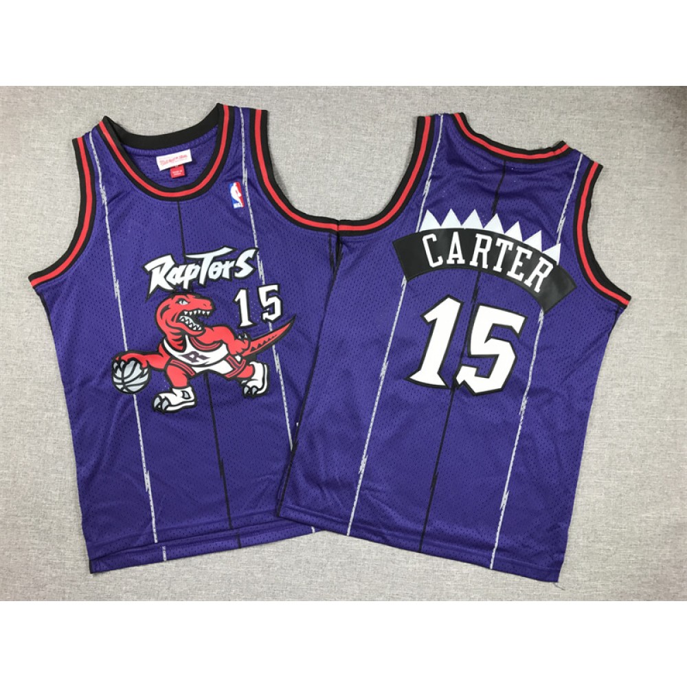 Camiseta Vince Carter #15 Toronto Raptors Púrpura Niño Camiseta Vince Carter #15 Toronto Raptors Púrpura Niño