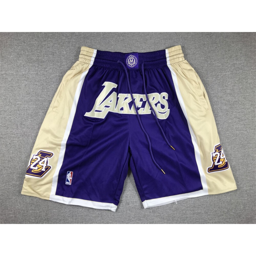 Pantalon Corto De Bolsillo Kobe Bryant #24 Hall Of Fame Púrpura Pantalon Corto De Bolsillo Kobe Bryant #24 Hall Of Fame Púrpura