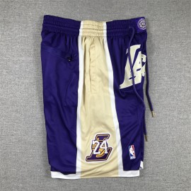 Pantalon Corto De Bolsillo Kobe Bryant #24 Hall Of Fame Púrpura Pantalon Corto De Bolsillo Kobe Bryant #24 Hall Of Fame Púrpura
