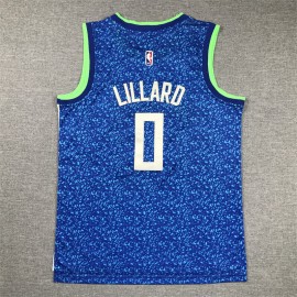 Camiseta Damian Lillard #0 Milwaukee Bucks 2024 City Edition Azul Niño Camiseta Damian Lillard #0 Milwaukee Bucks 2024 City Edition Azul Niño