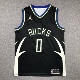 Camiseta Damian Lillard #0 Milwaukee Bucks Edición Statement Negro Niño Camiseta Damian Lillard #0 Milwaukee Bucks Edición Statement Negro Niño